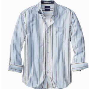 Tommy Bahama Isle About That Bass Button Down Shirt Size XL Cotton Silk Blend